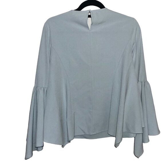 Carmen Marco Valvo Bell Sleeve Blouse - Picture 2 of 3